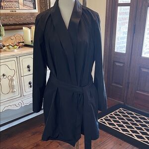 JJill Sophisticated Black Women's Trench
